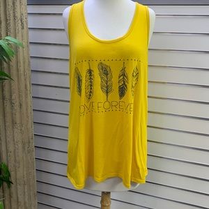 Attitude Not Included Yellow Racerback Tank